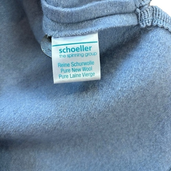 Scheiber M. 100% Wool Light Blue Vintage Smoking Jacket Crest Buttons Women’s M - Picture 9 of 16